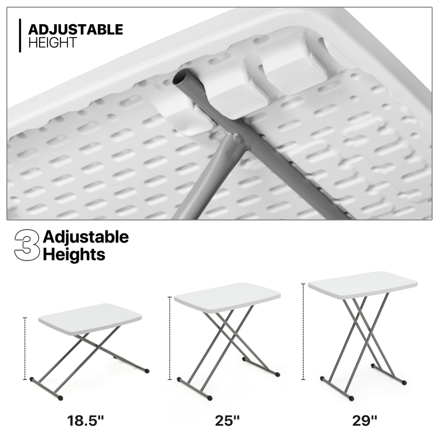 TV Tray 36"x17.5"x29" - 3 Motions Adjustable