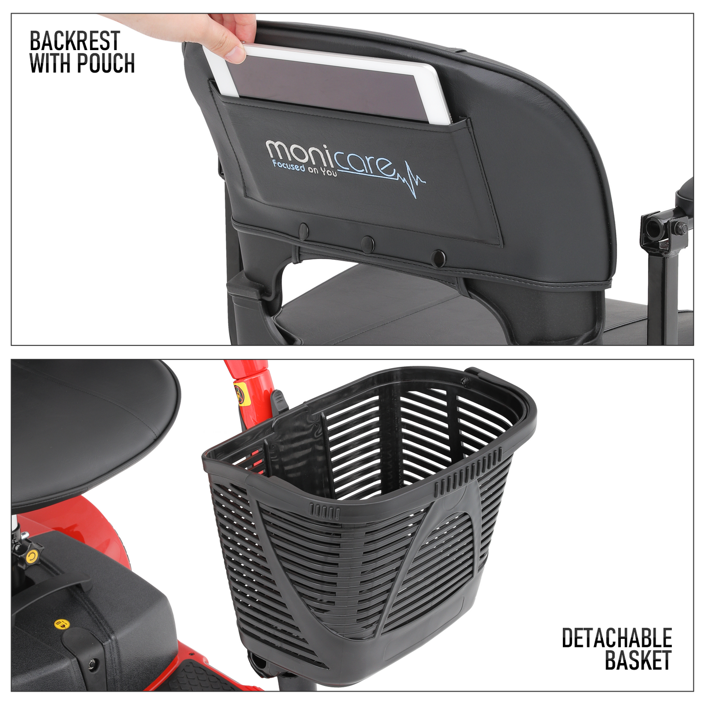 3-Wheels Mobility Scooter - 12 Miles of Battery Life - Adjustable Seat - Up to 3.8mph