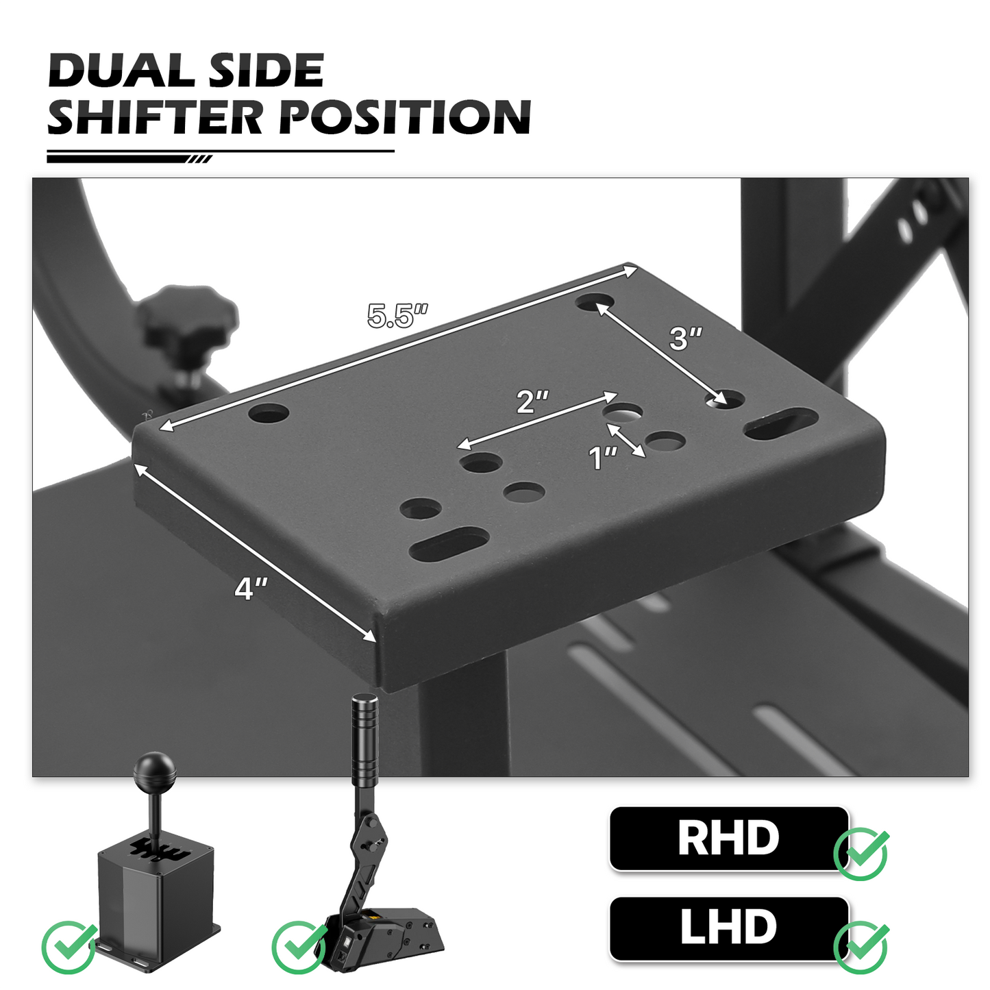 Racing Simulator Cockpit Wheel Stand with TV Mount Stand