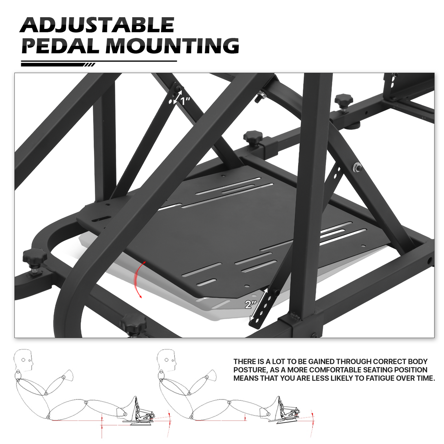 Racing Simulator Cockpit Wheel Stand with TV Mount Stand