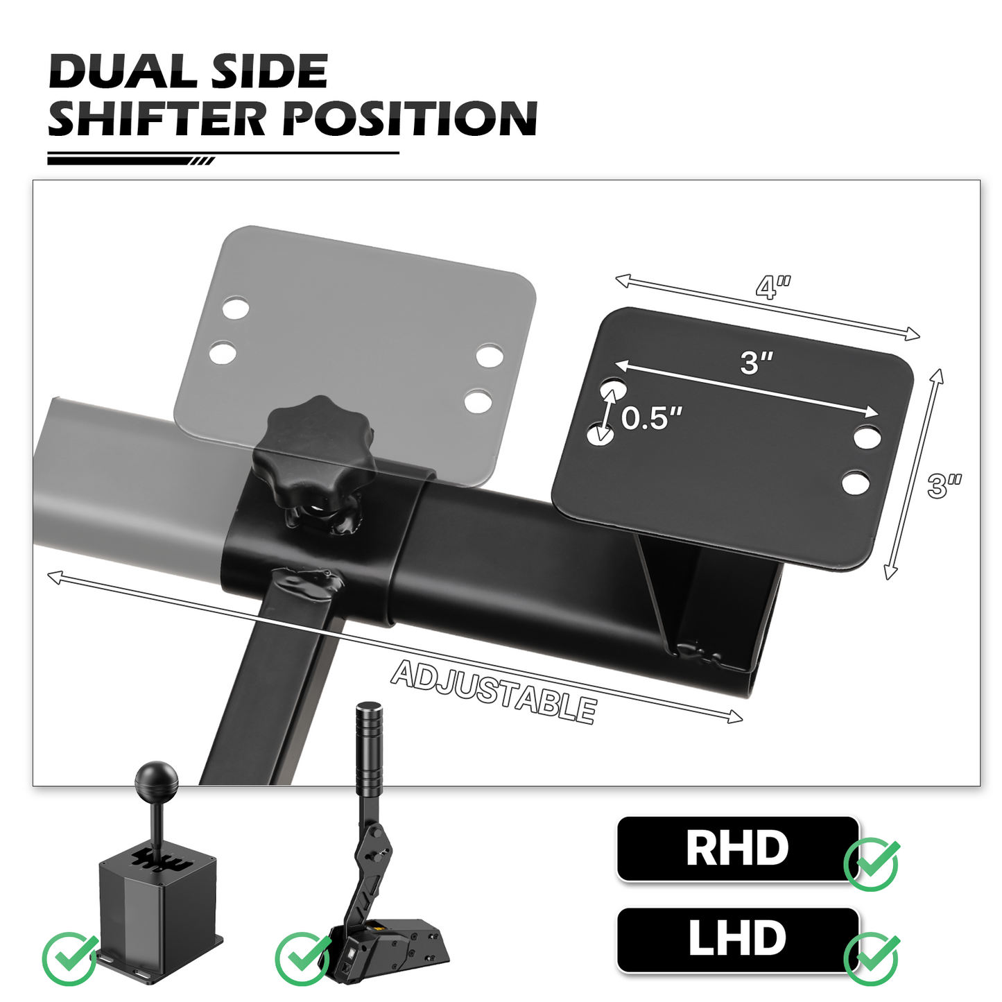 Racing Simulator Cockpi - Adjustable Gaming Seat - Black