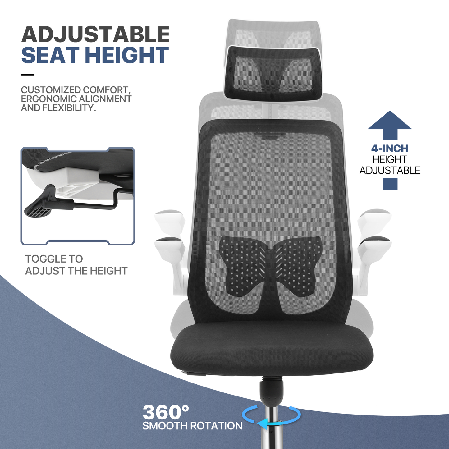 Mesh Office Chair w/Headrest