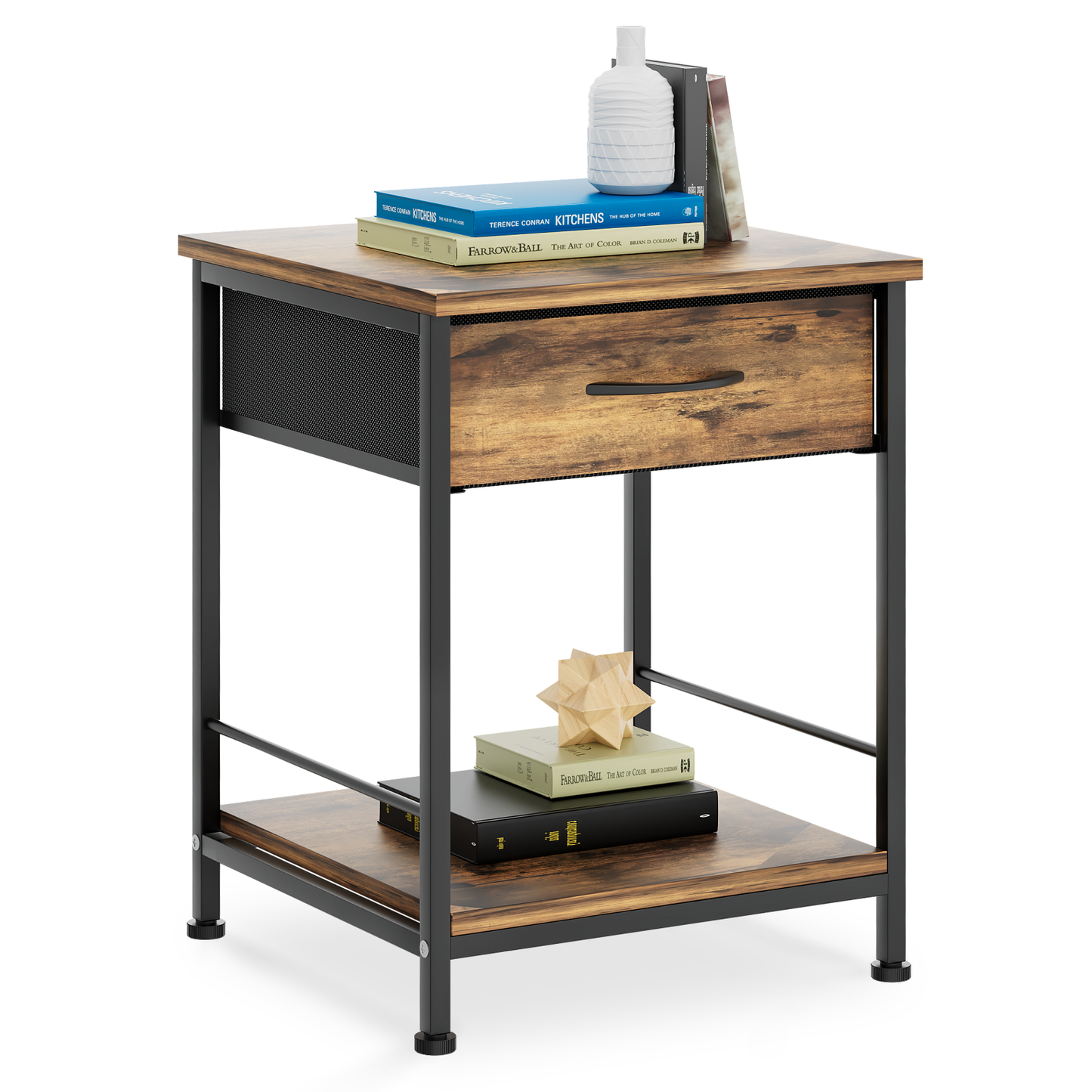 Bedside Nightstand Sofa End Table - 16"x16"x21"