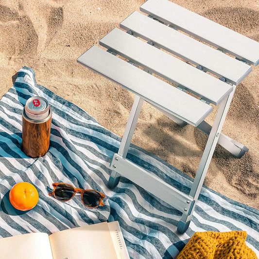 Aluminum Set of 2 Portable Picnic Light Weight & Folding Camping Chair - Silver