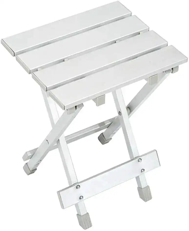 Aluminum Set of 2 Portable Picnic Light Weight & Folding Camping Chair - Silver