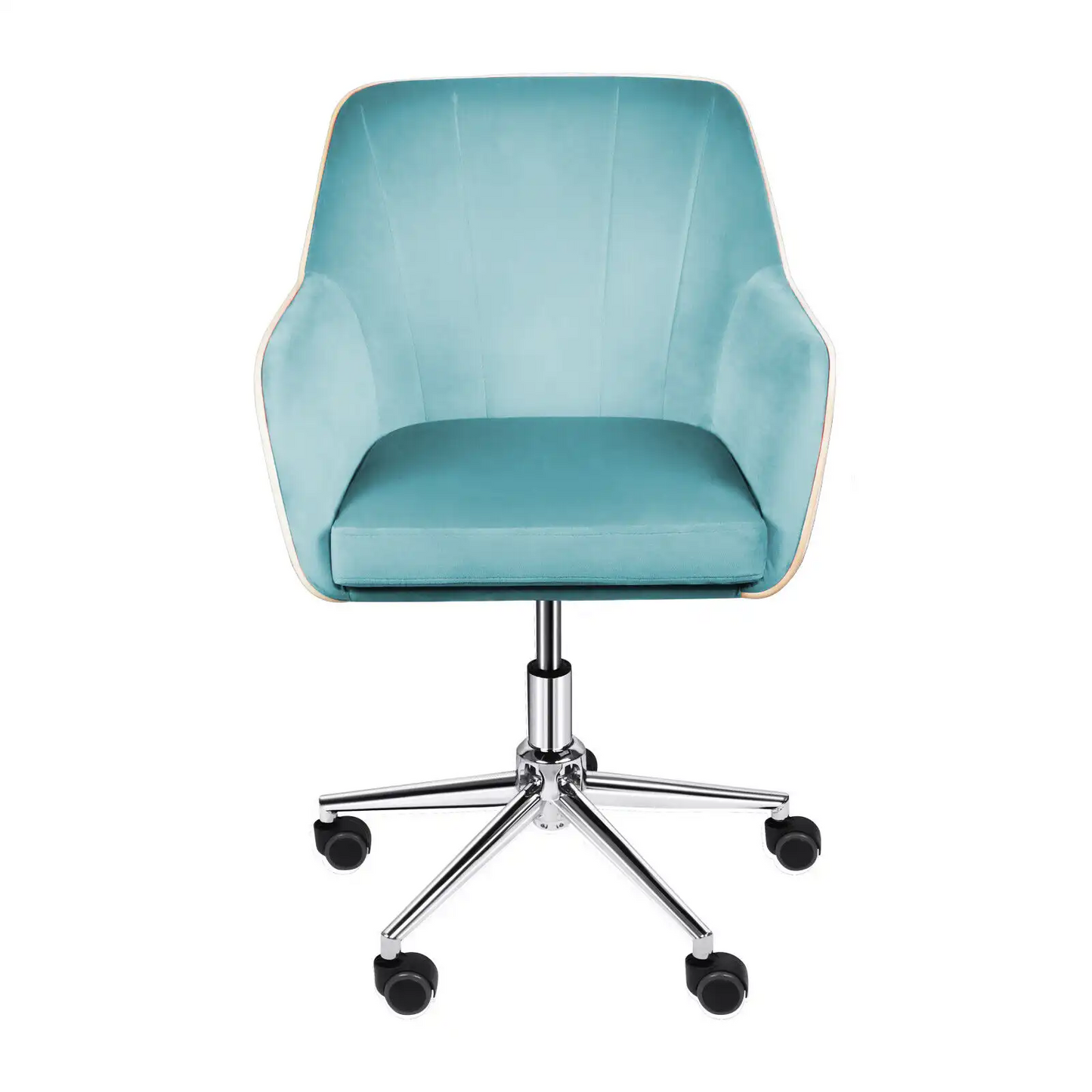 Velvet Computer Chair Adjustable Mid-Back Home Office Swivel Desk Executive Seat