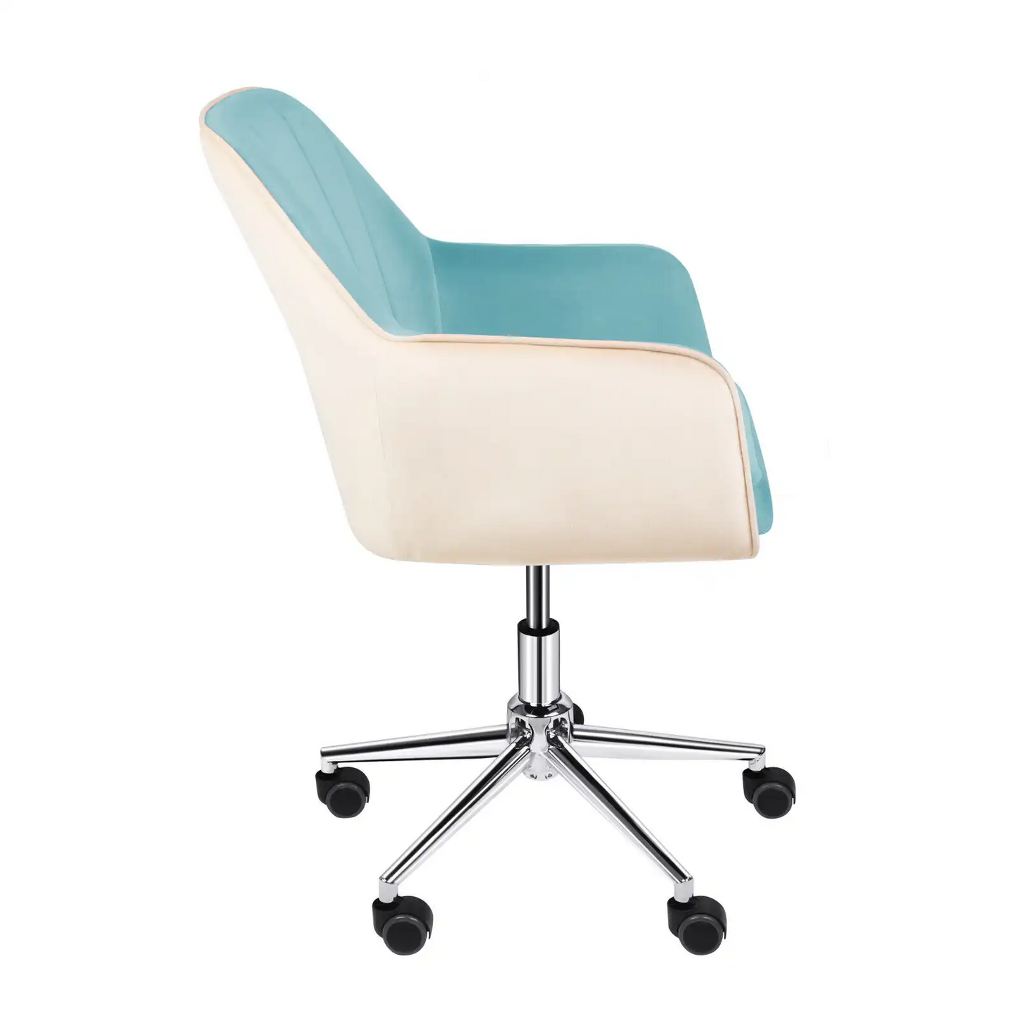 Velvet Computer Chair Adjustable Mid-Back Home Office Swivel Desk Executive Seat