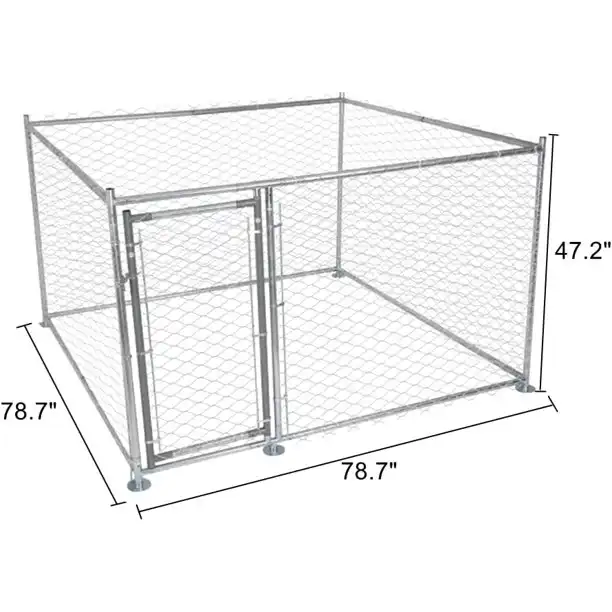 Pet Playpen Exercise Portable Fence w/Waterproof Roof - 4 Panel