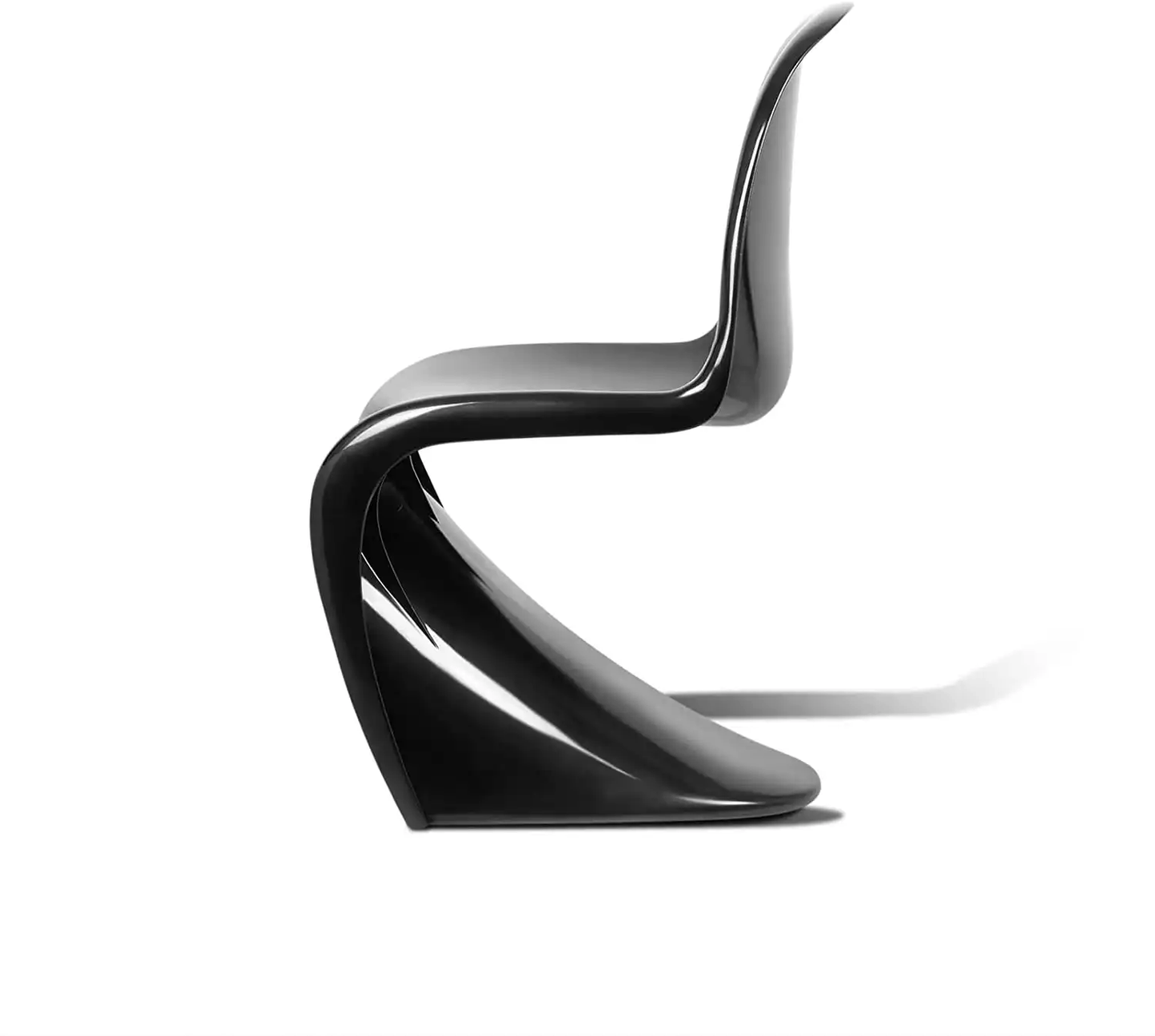 Set of 4 Plastic Dining Chair S-Shaped Curved Modern Seat Home Décor