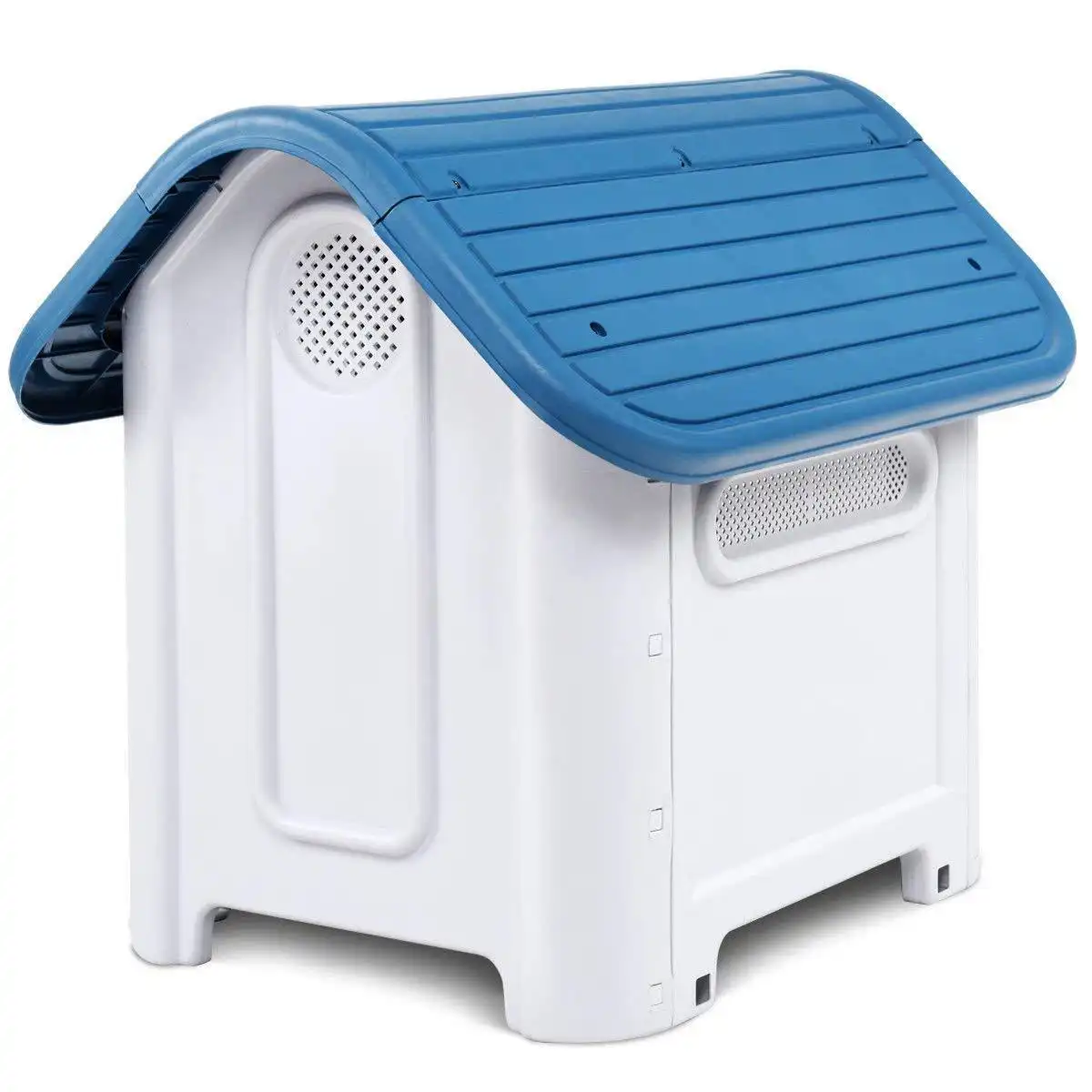 Waterproof Plastic Dog House Puppy Kennel Indoor Outdoor Pet Shelter - Up to 20lb