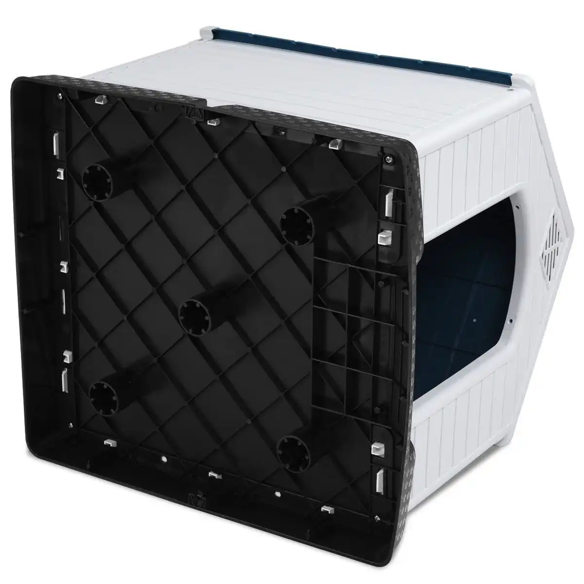 39" Plastic Dog House Waterproof Pet Shelter - up to 80lb