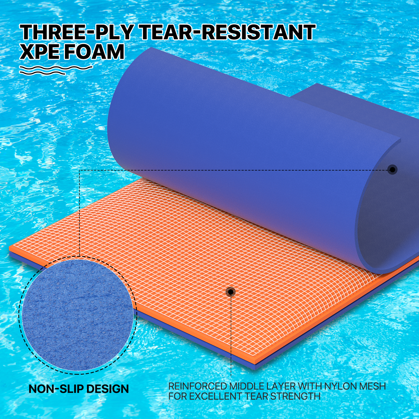 9 * 6 ft Water Floating Mat