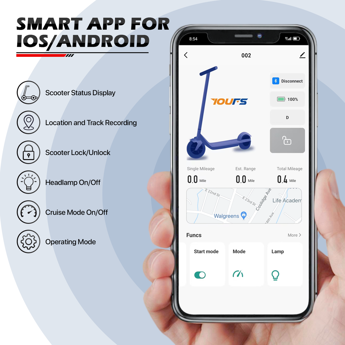 Electric Scooter - 36V, 5.2A, Black