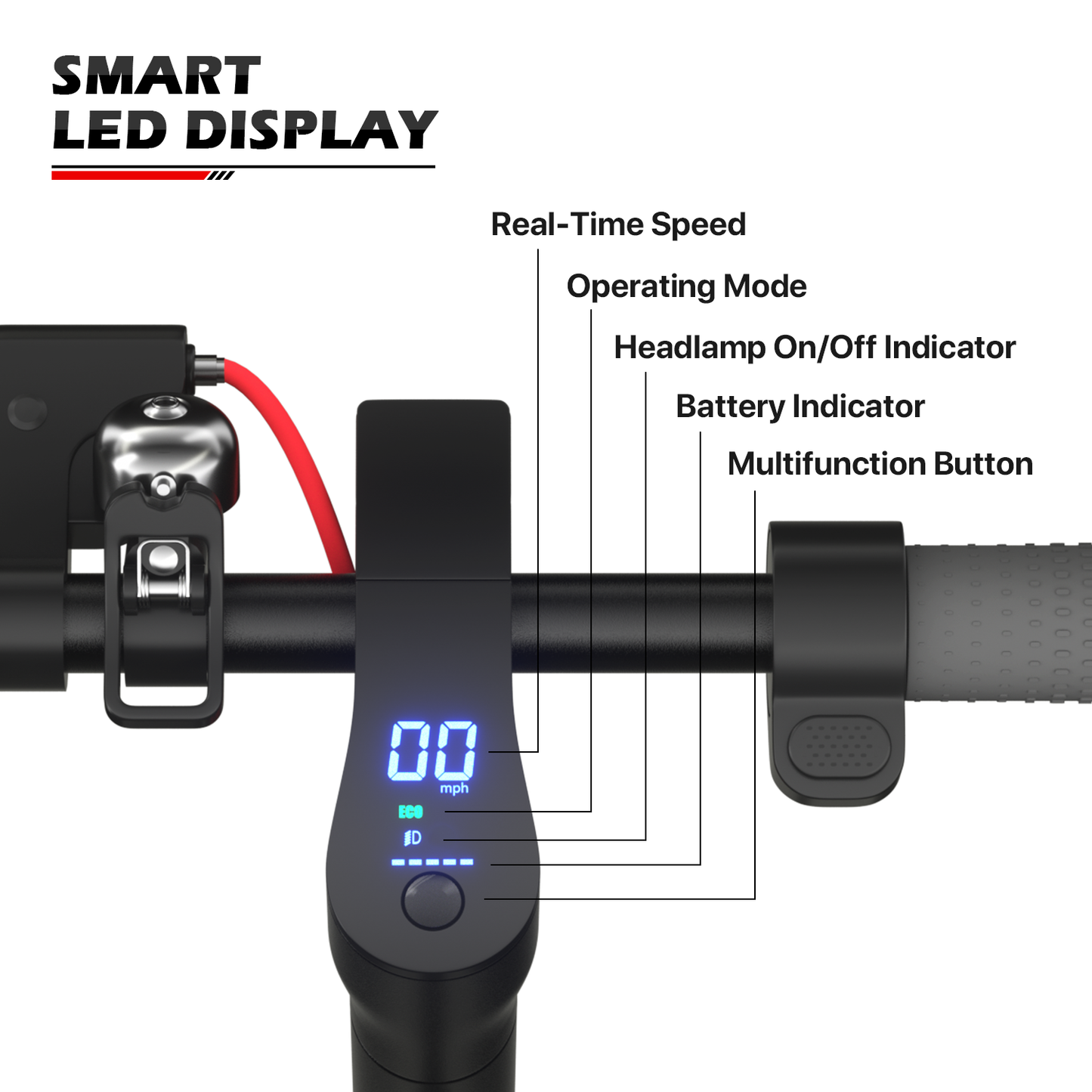 Electric Scooter - 36V, 5.2A, Black