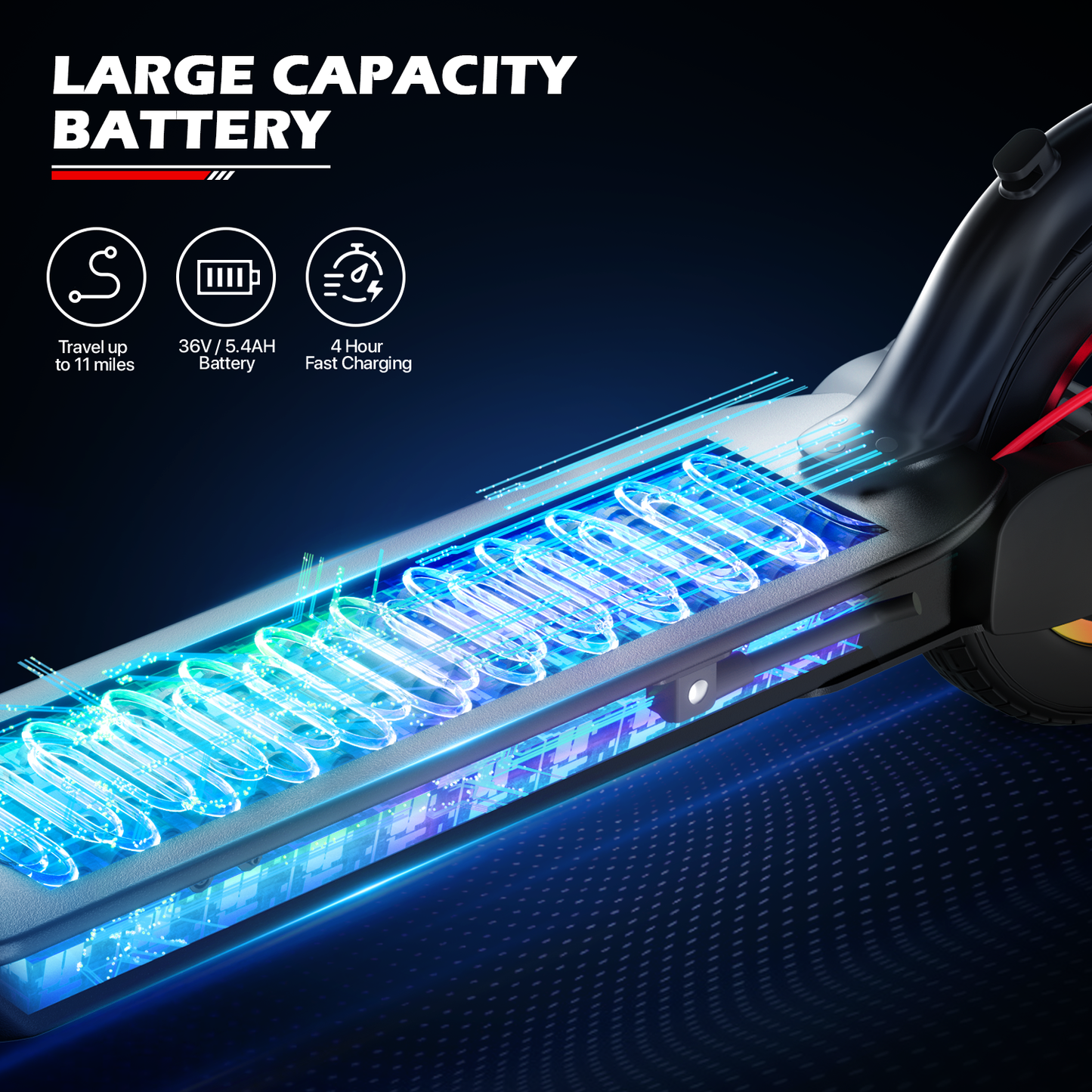 Electric Scooter - 36V, 5.2A, Black