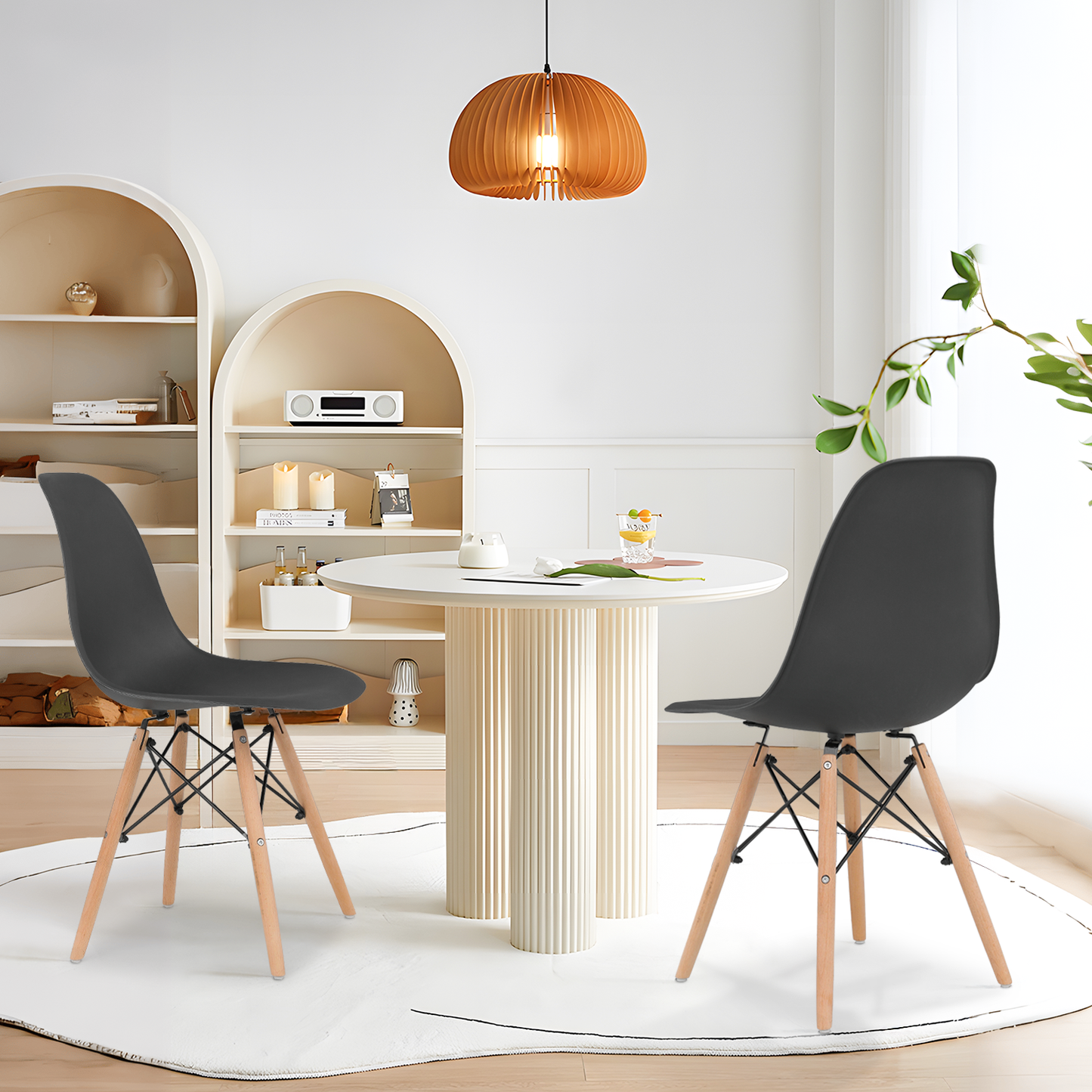 2 Pieces Dining Chair -Egg Shell Shape - 32" Height