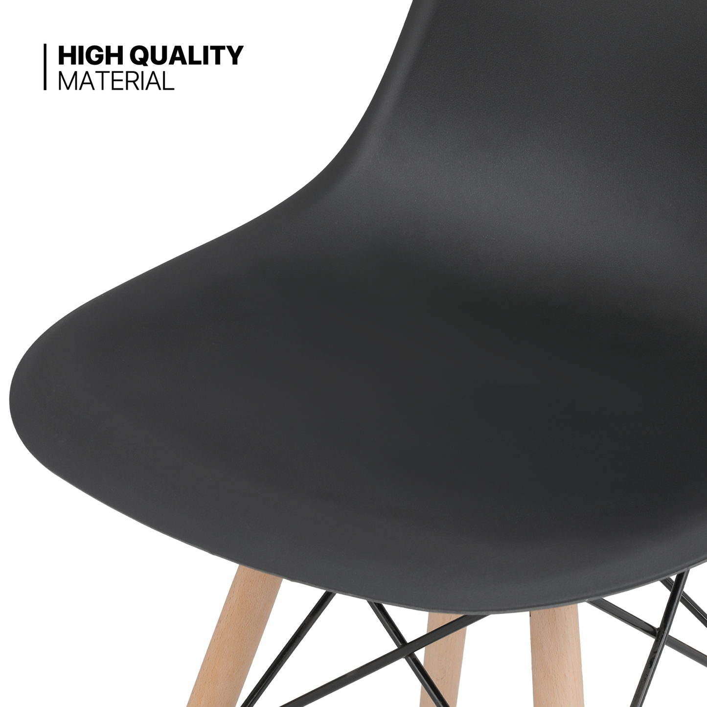 2 Pieces Dining Chair -Egg Shell Shape - 32" Height