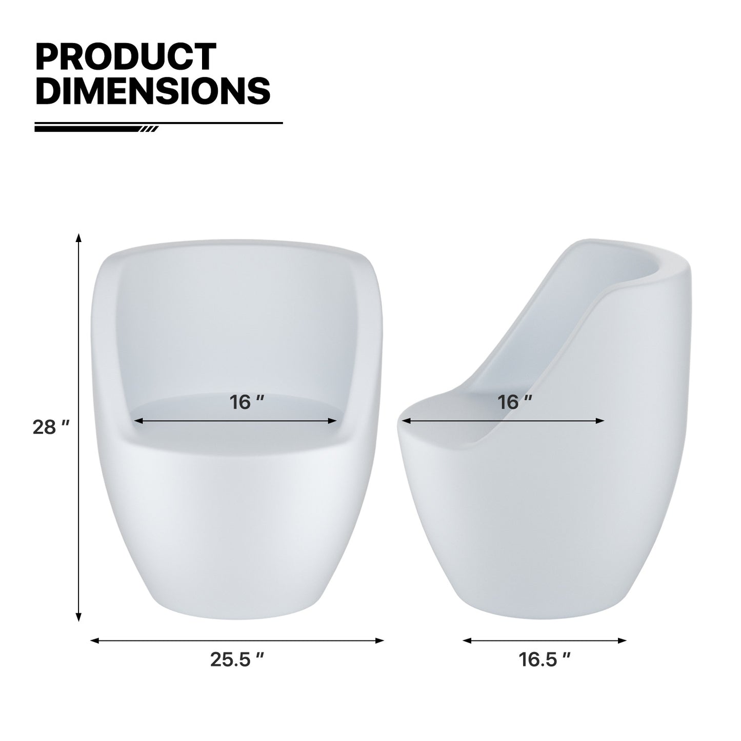 LED - Chair - Barrel Shape - 16 Colors Remote Control