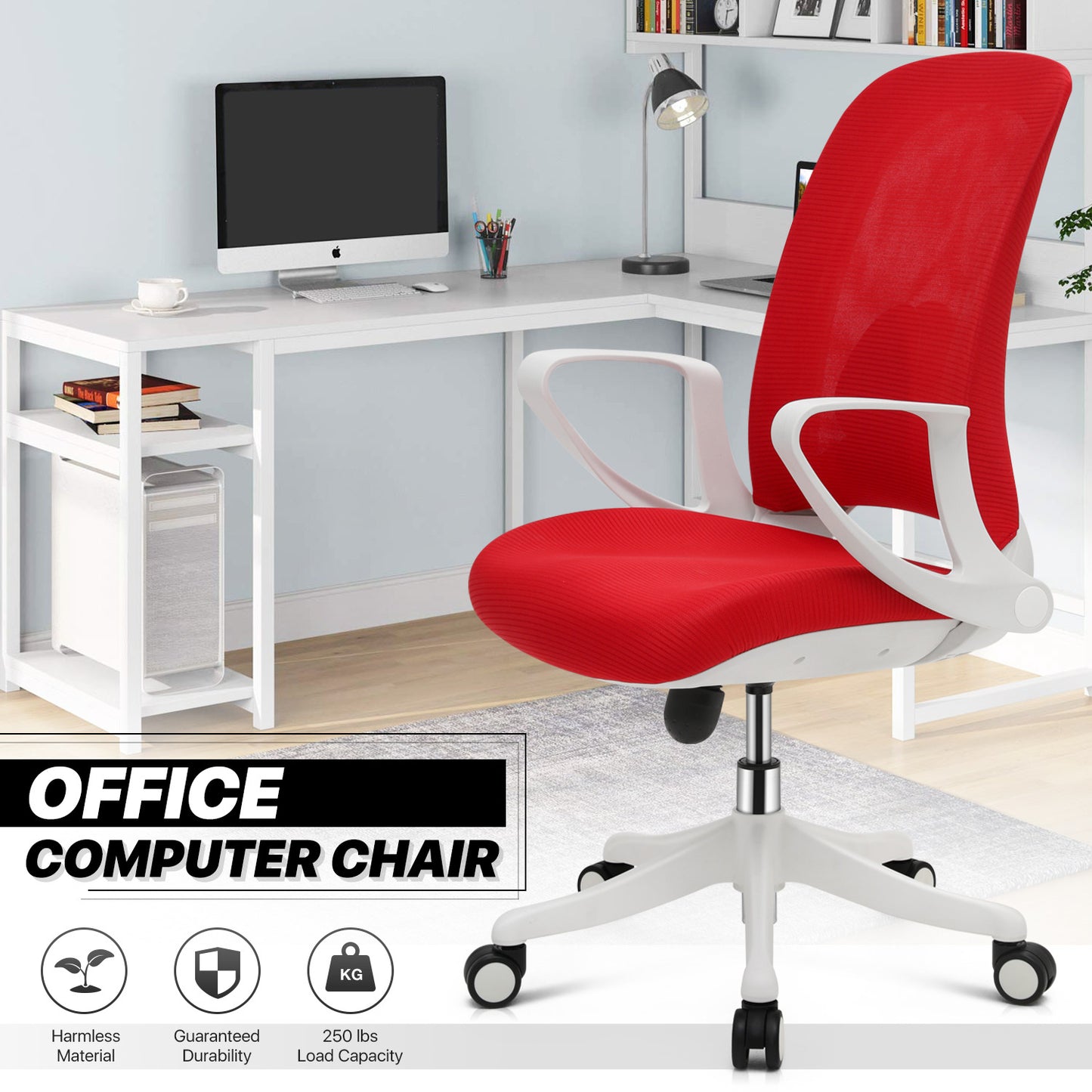 Office Chair w/D-Shaped Armrest