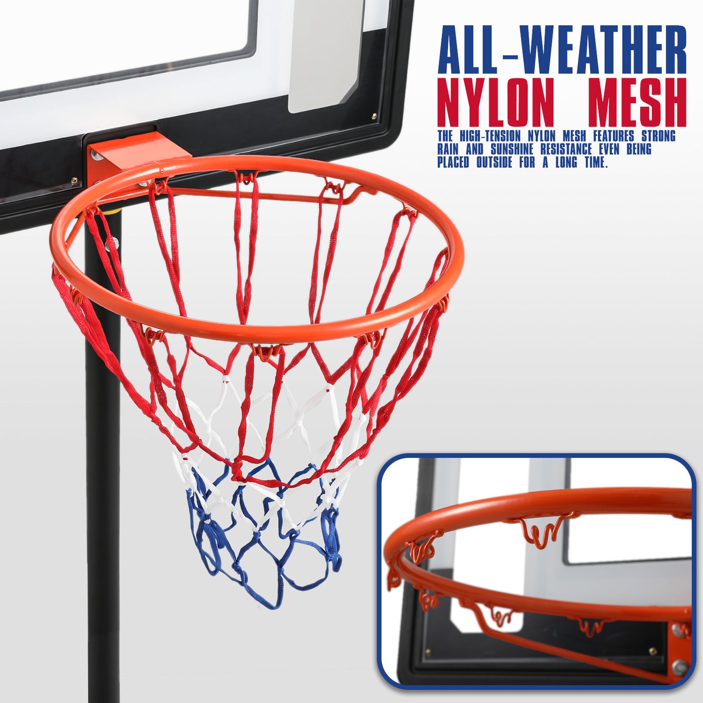 7 Ft Adjustable Height Portable Basketball Hoop