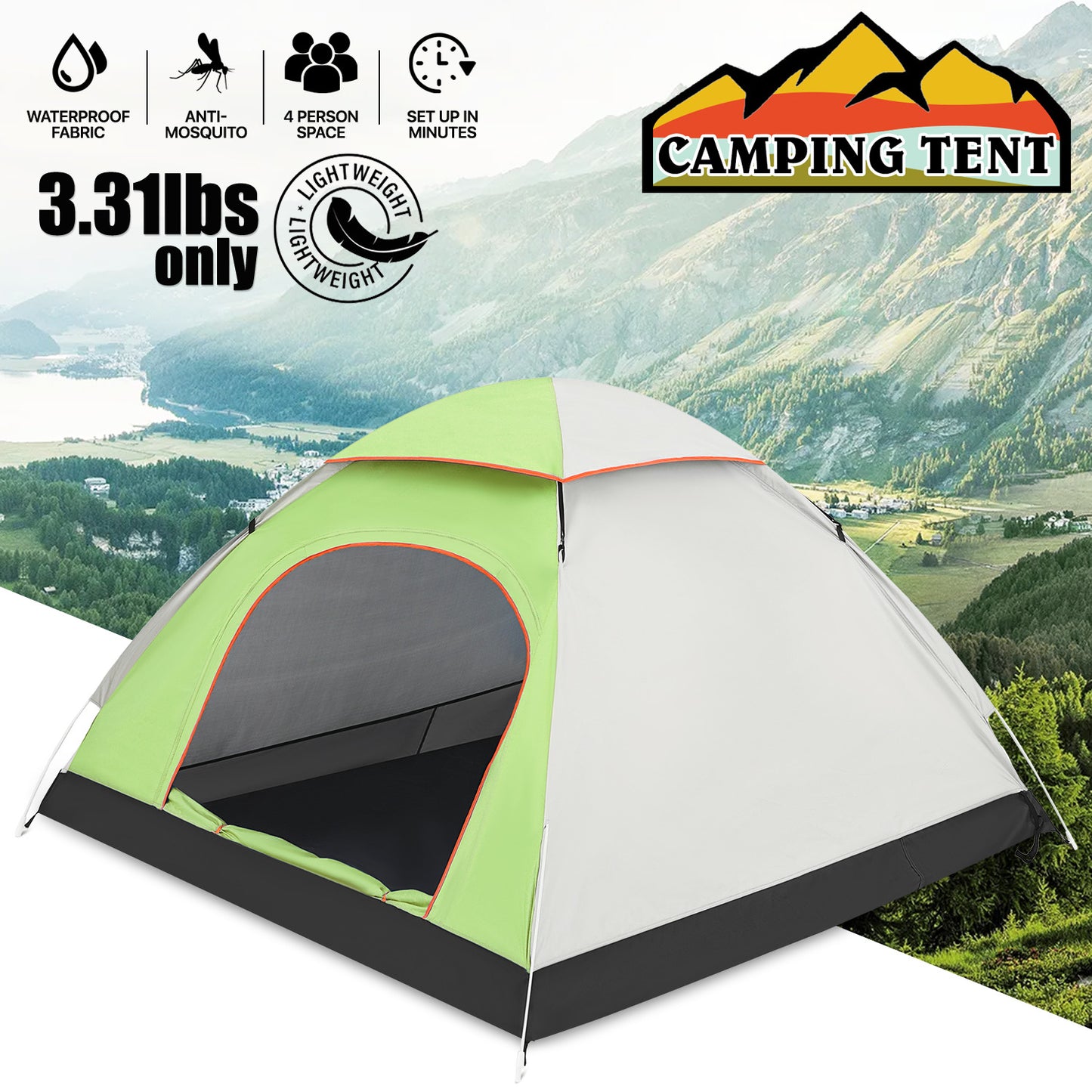 Double Layers Dome Tent, 2 Person