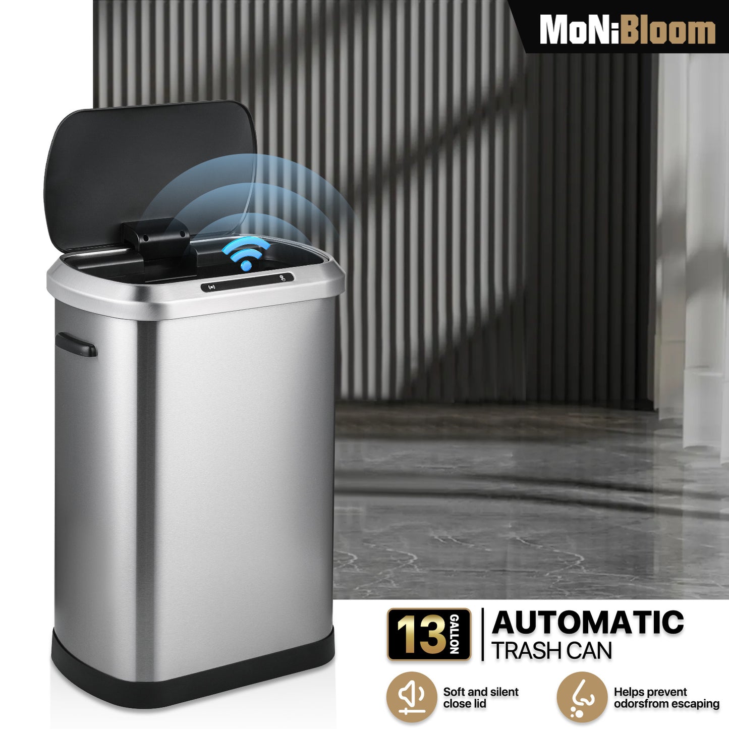 Motion Sensor Trash Can - 50L