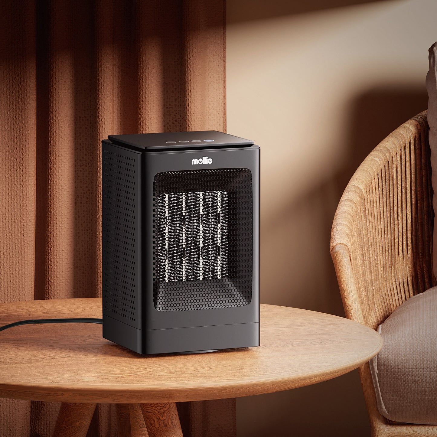 1500W Cuboid PTC 160 sq.ft Space Heater w/LED Display