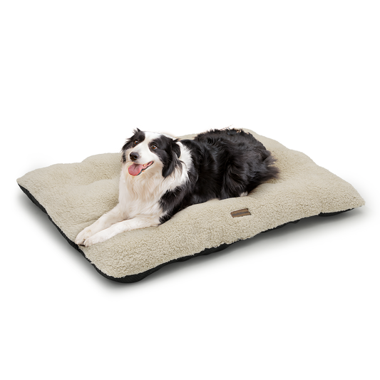 Pet Bed - Rectangle - 34.5'' Length - Short Plush - Machine Washable