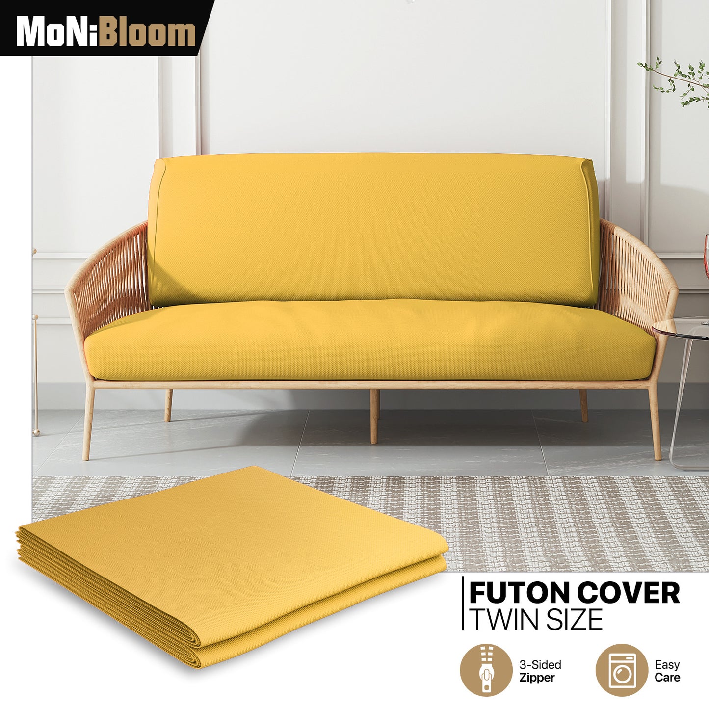 Futon Cover - Polyester - Twin Size 39"x75"x2"