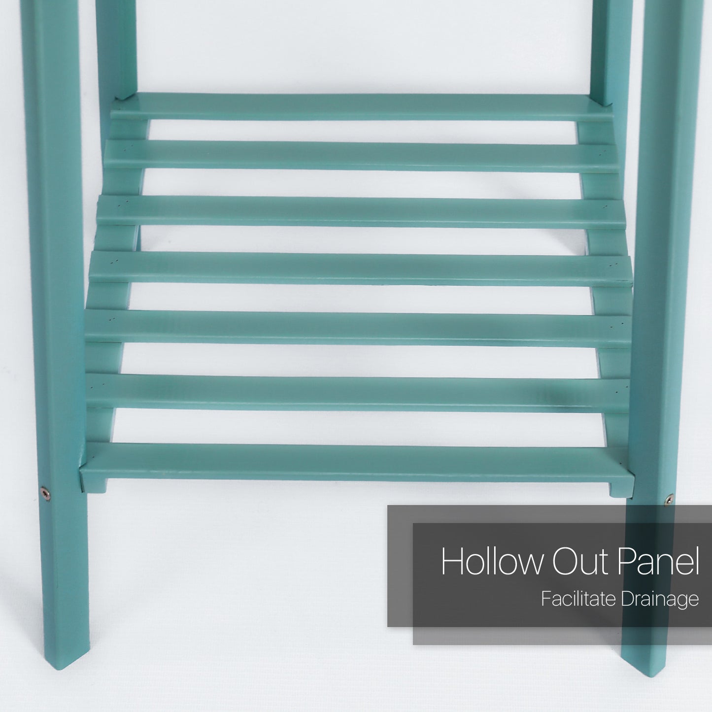 Simplified Flower Plant Stand Display Tower - A Shape - Green