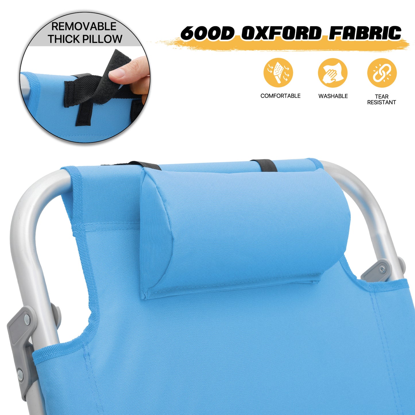 Five Position Adjustable Chair - Oxford Fabric - Aluminum Tube - 2P