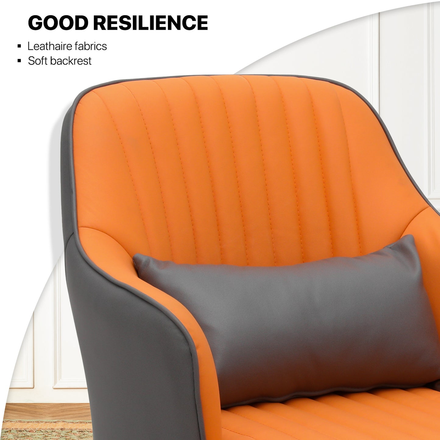 Laux Leather Accent Chair - Single Sofa - 30" Width