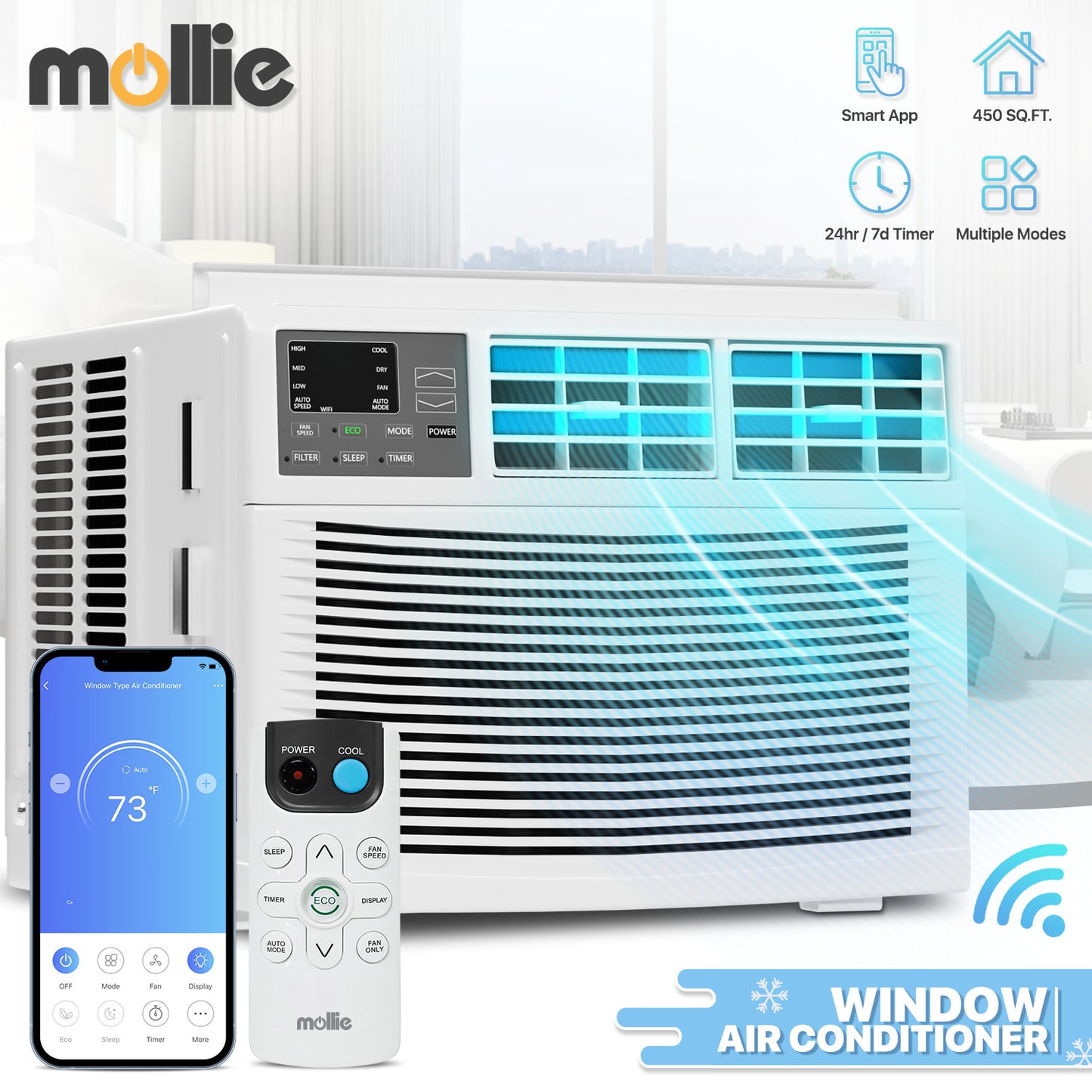 Electrical - Window Air Conditioner w/remote + Wifi App-12K