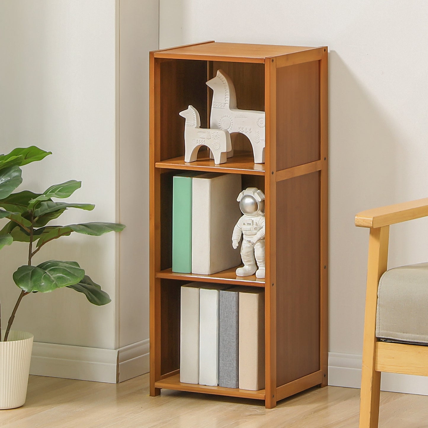 Doorless Bookcase - Brown