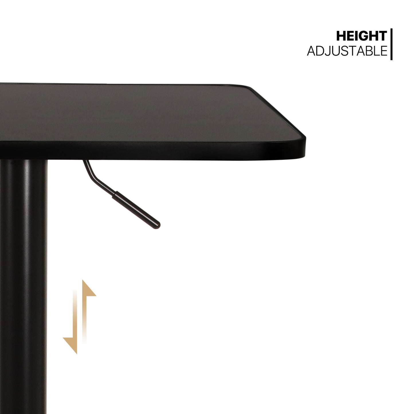 Bar Table - Adjustable Height - 23.6" x 23.6"