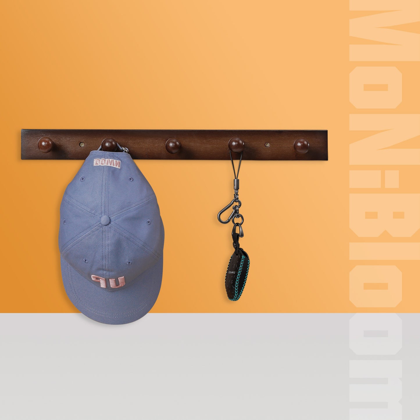 Wall Mounted Coat Hook - Brown