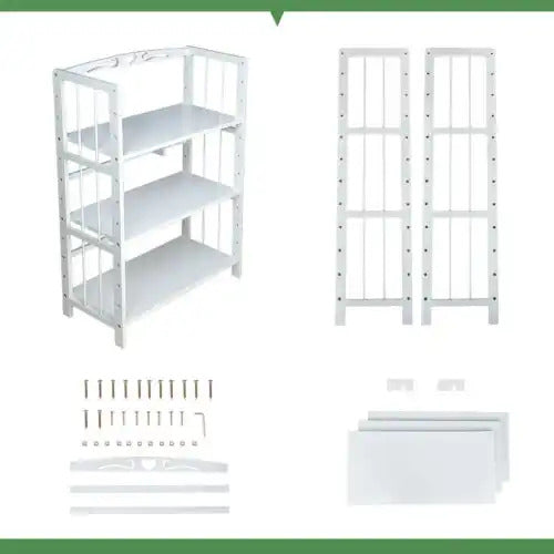 3 Tiers Bookshelf - White