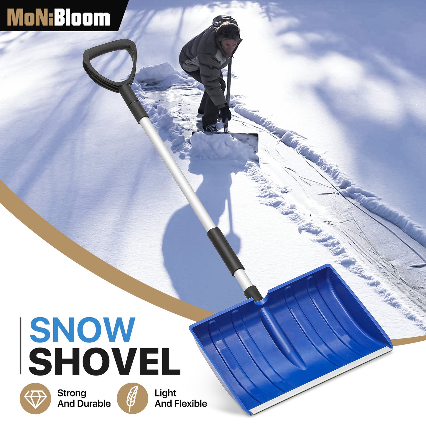 Snow Shovel - 4 FT Height - Blue