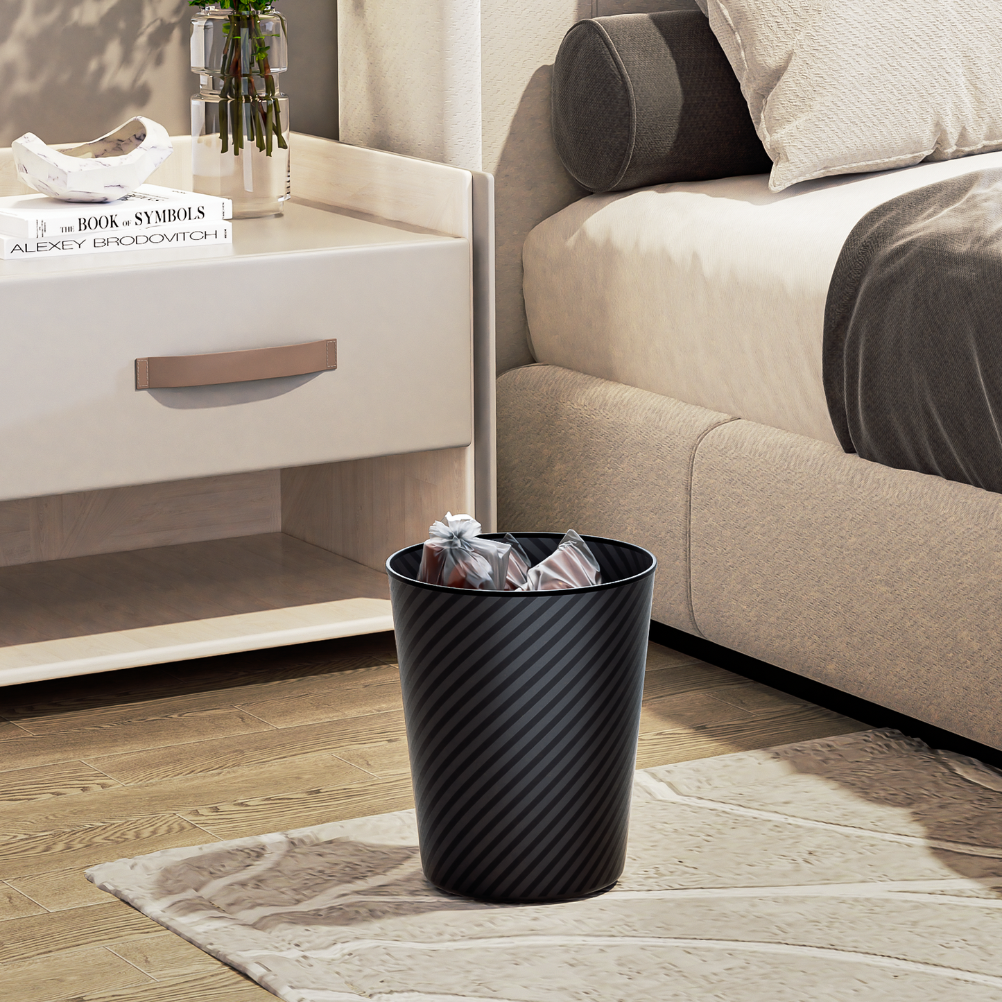 1.3 Gallon Trash Can - 2 Pieces - Open Top