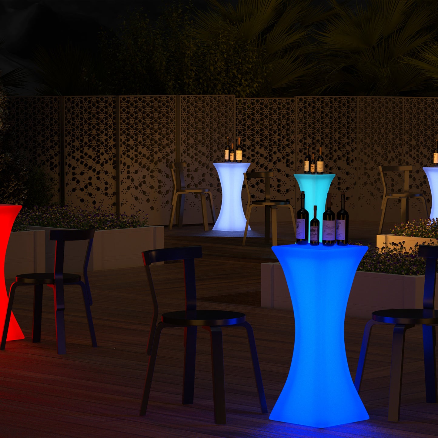 LED - Table - Hourglass Shape - 16 Colors Remote Control