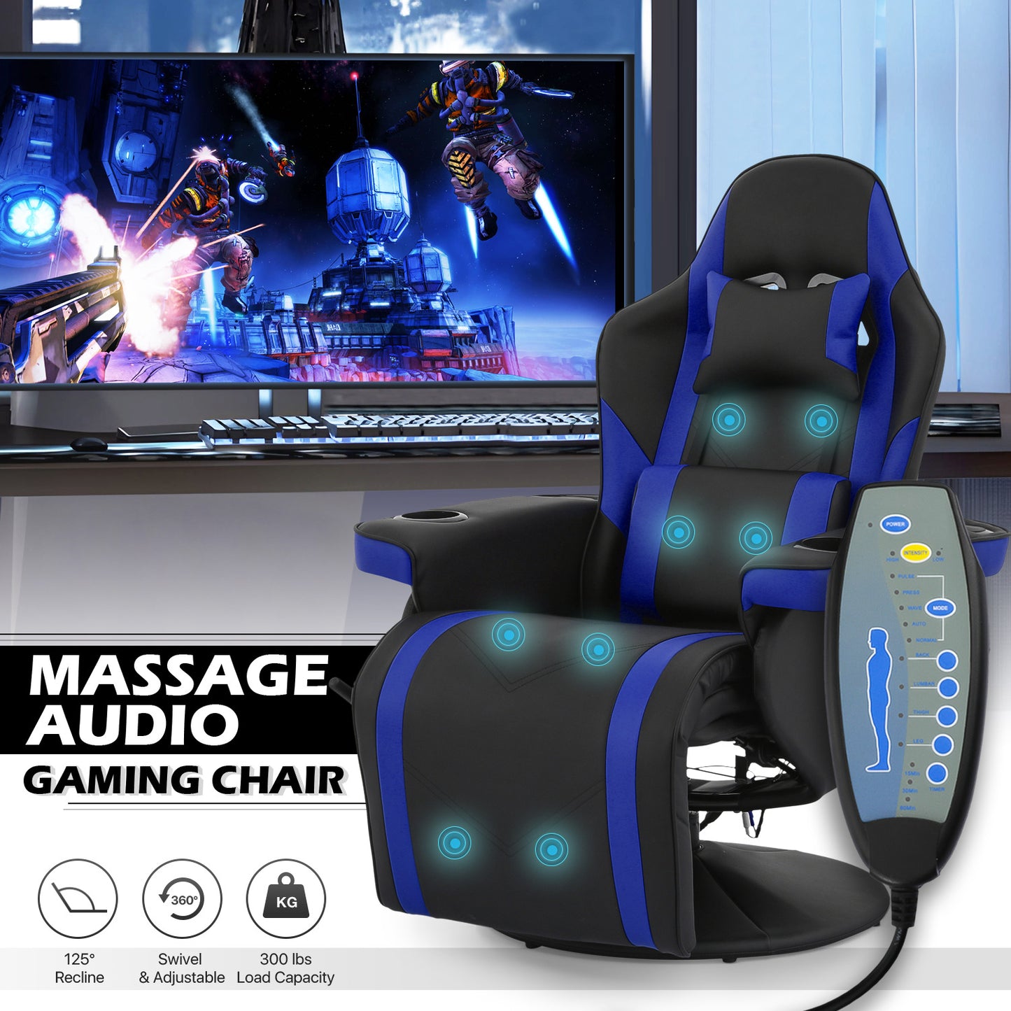 Massage Reclinable Computer Chair #004
