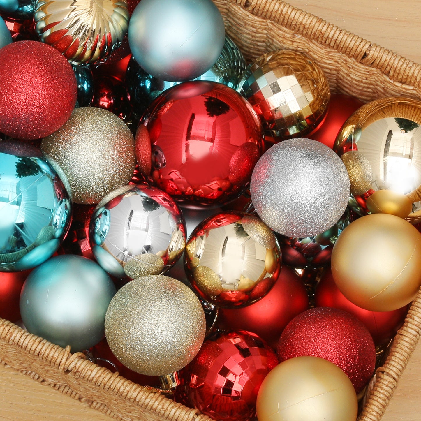 Ball Ornament - 1.5'' Diameter - 24PCS - 12*Shiny 12*Matte