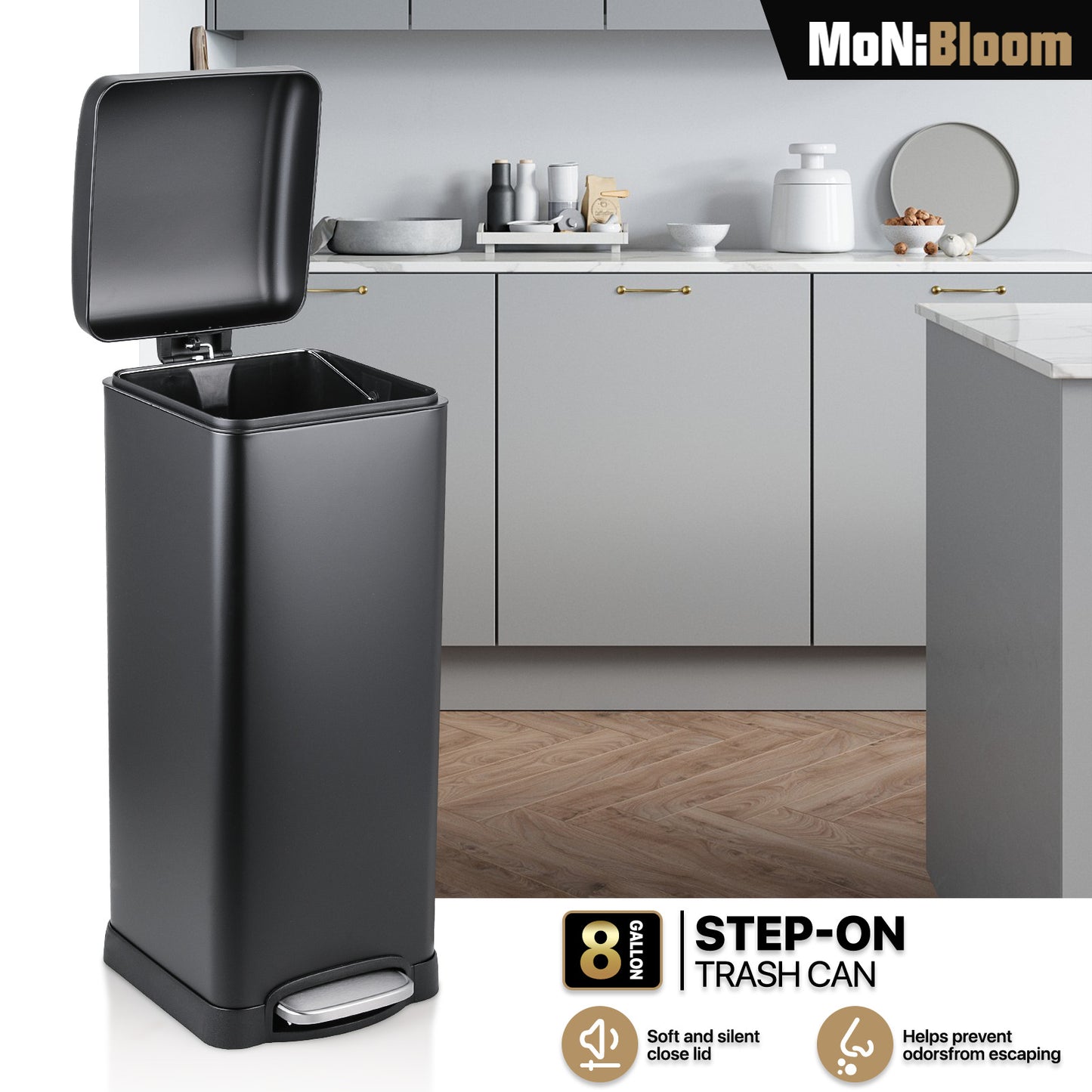 Step-On Trash Bin - 30L