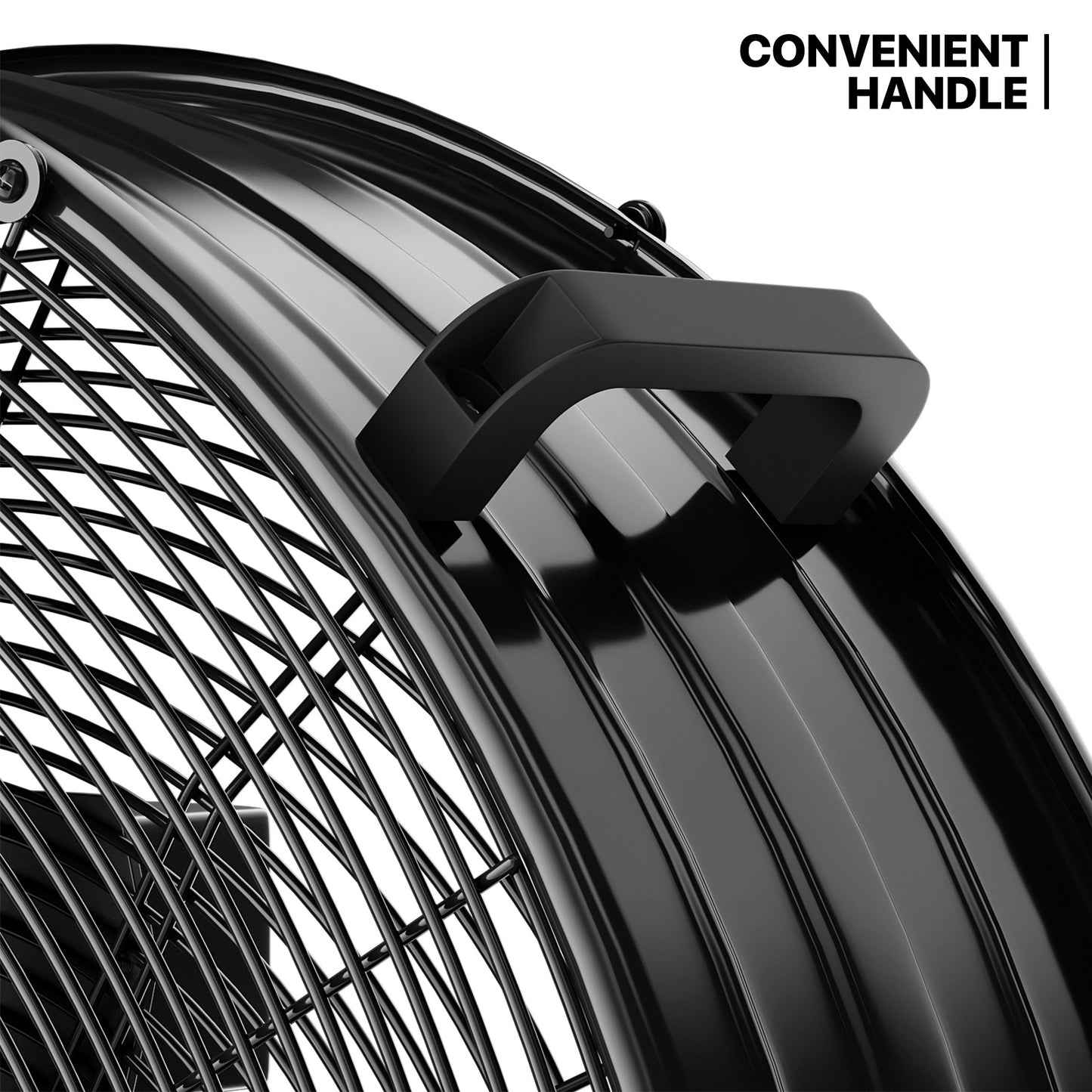 24" Rolling Floor Fan - 3 Speeds - Adjustable Tilt