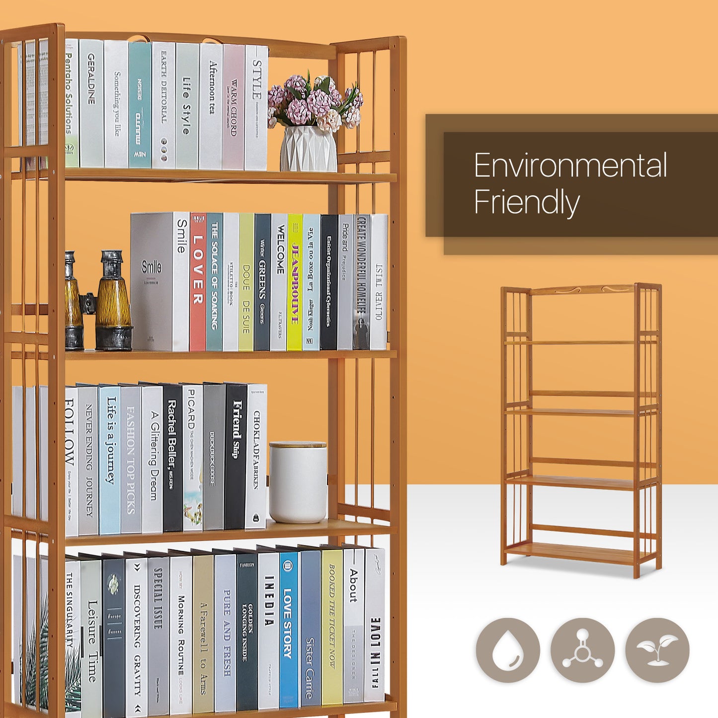 Adjustable Multi-Functional Shelving Organizer - 4 Tier - Natural