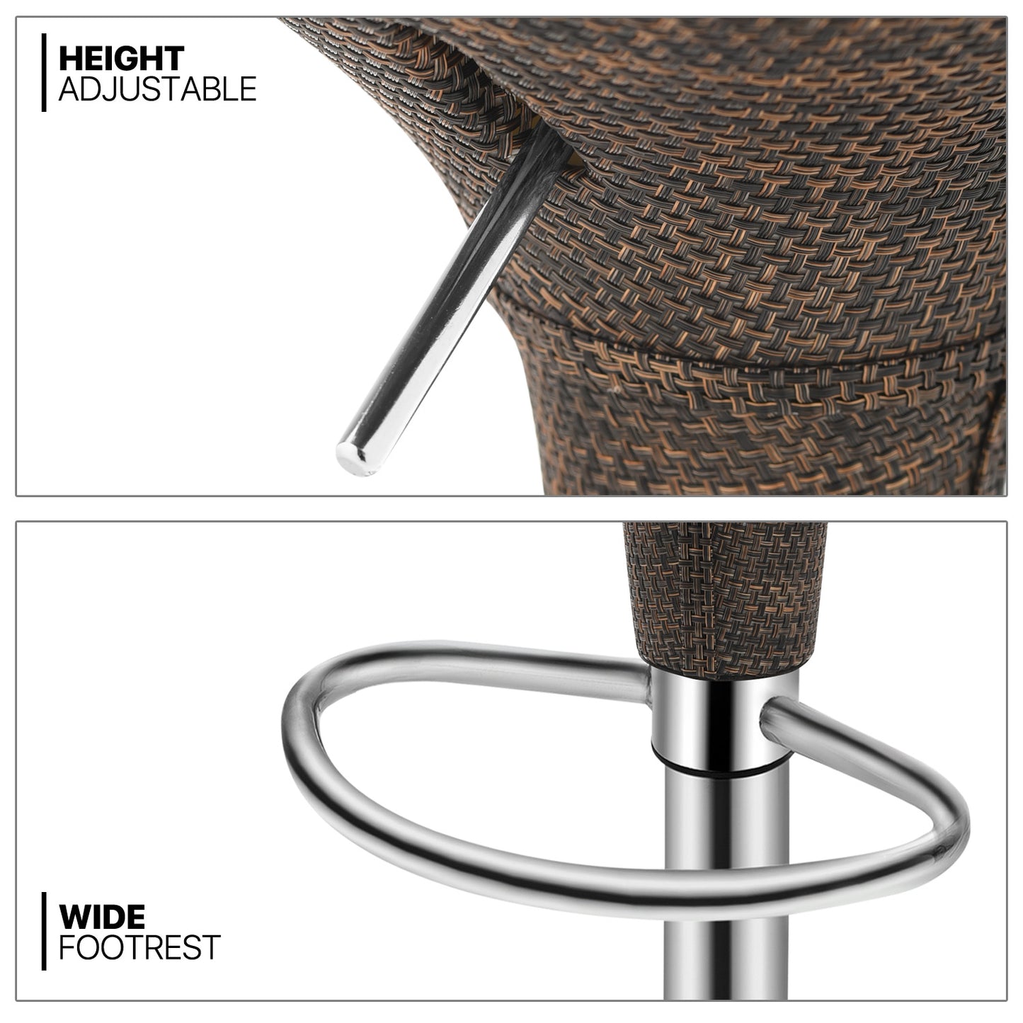 Oval Bar Stool 2 Pcs