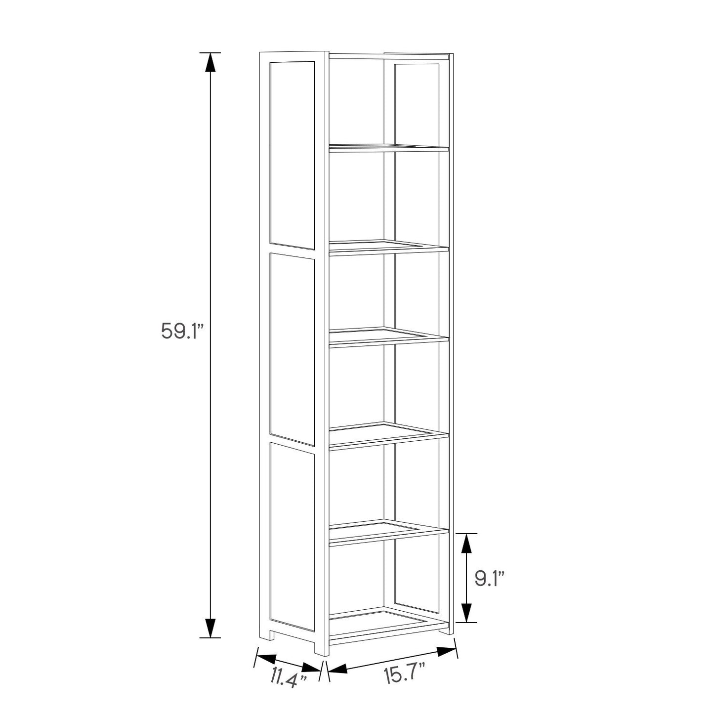 Multi-Functional Freestanding Display Storage Shelf - 6 Tier - Brown