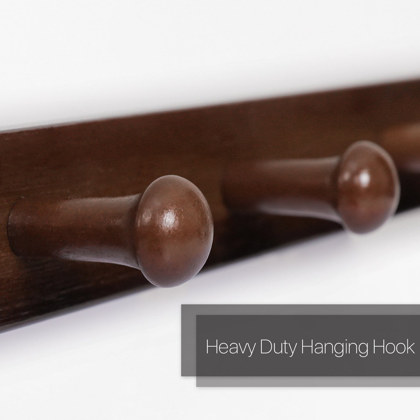 Wall Mounted Coat Hook - Brown