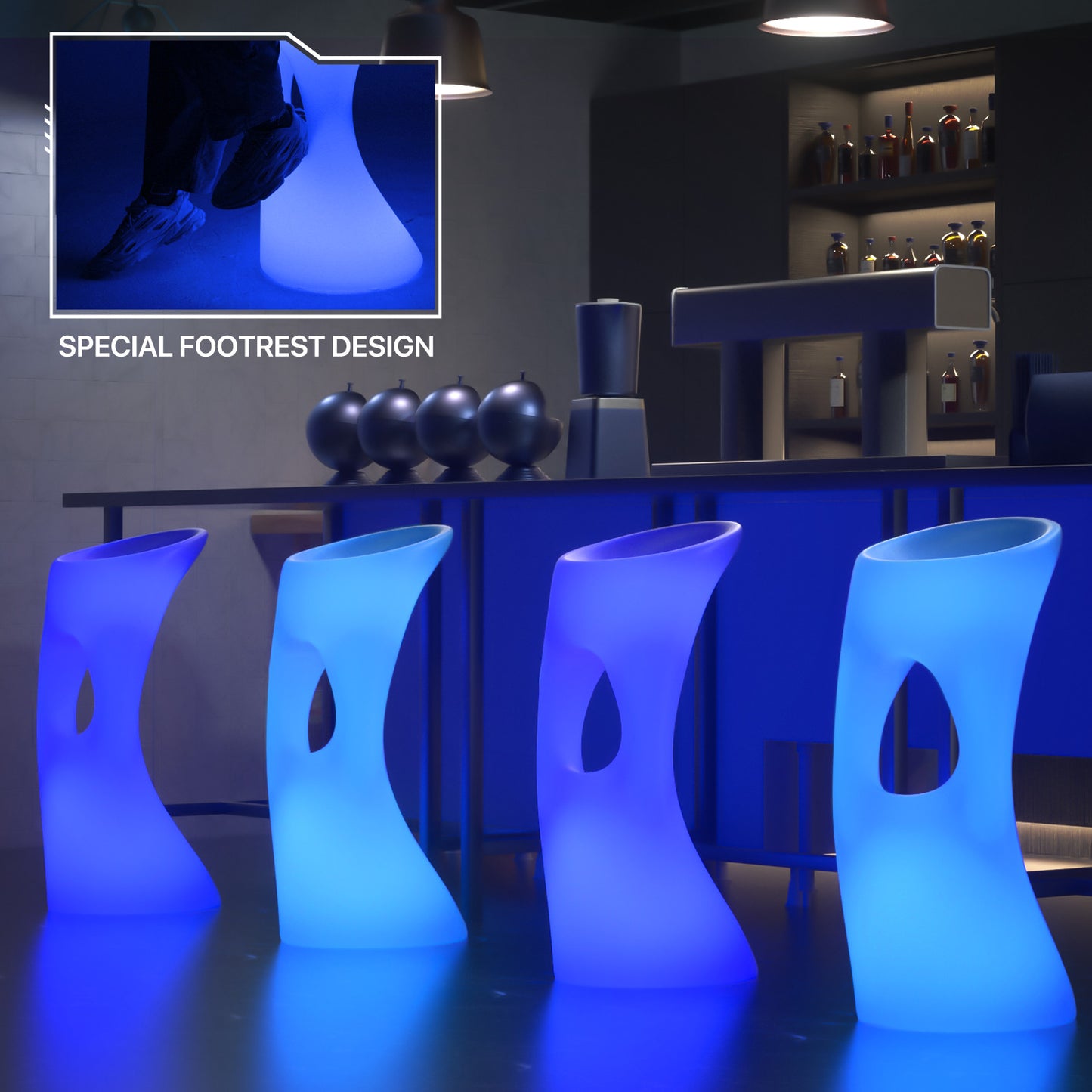 LED - Stool - Hole - 16 Colors Remote Control