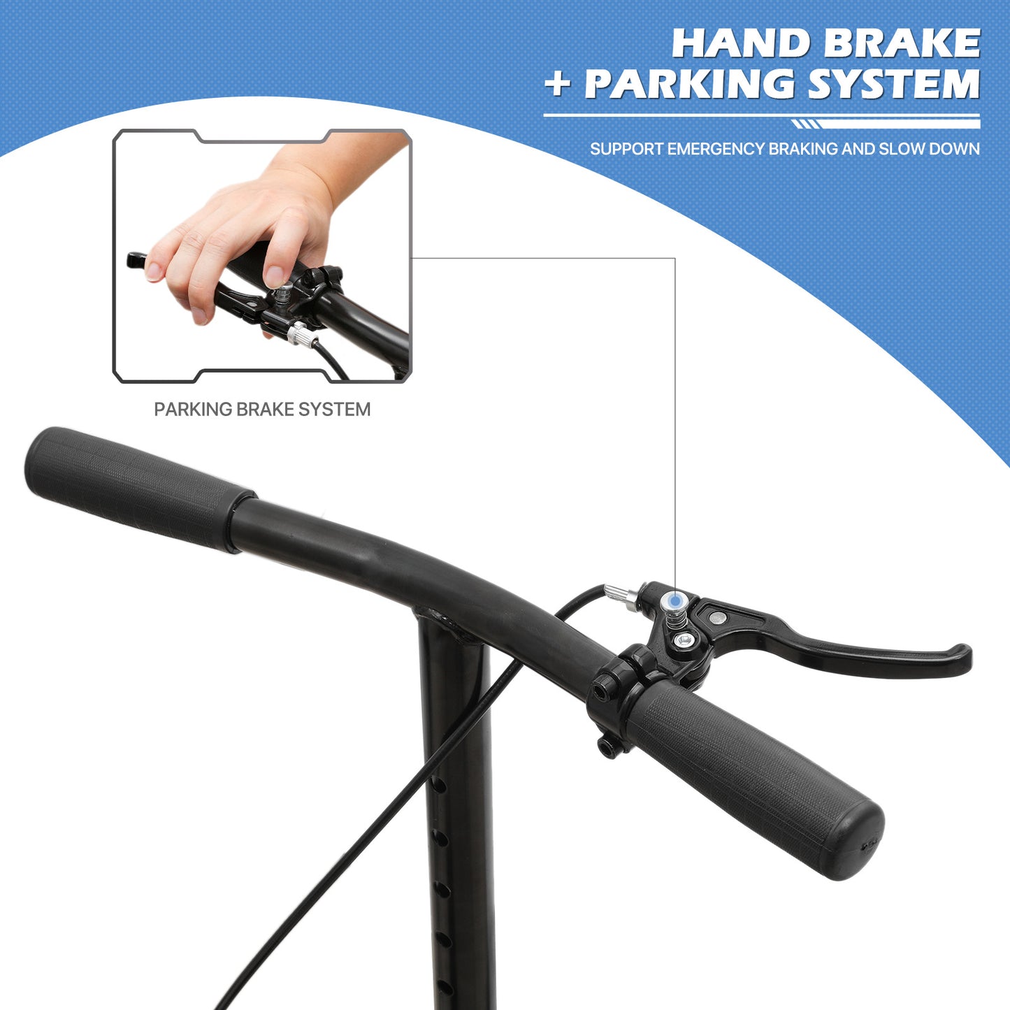 Knee Walker - Black Steel Frame Nylon Seat - 7.5'' Tires